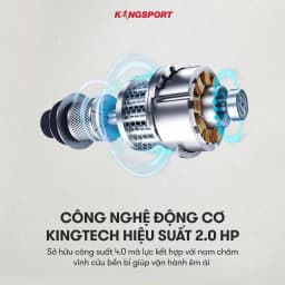 Thumbnail Máy chạy bộ KINGSPORT Plus K-04 đơn năng,thảm chạy rộng chống trơn, thiết kế nhỏ gọn 2