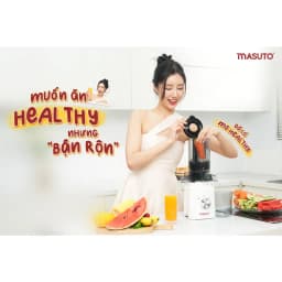 Thumbnail Máy Ép Chậm Masuto Ép Trái Cây Nguyên Quả Kiệt Bã Dung Tích 0,6L Làm Nước Ép, bảo hành 12 tháng 3