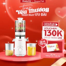 Thumbnail Máy ép chậm Masuto MS Fresh công suất 150W - Ép Nguyên Quả Kiệt Bã, Ép Cần Tây, Rau Củ, Làm Kem 1