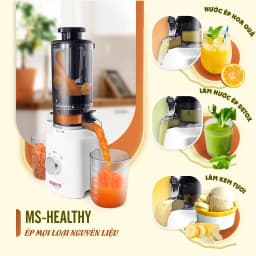 Thumbnail Máy Ép Chậm Masuto Ms Healthy Làm Kem Ép Trái Cây Nguyên Quả Kiệt Bã Dung Tích 0,6L Làm Nước Ép, bảo hành 12 tháng 3