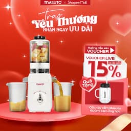 Thumbnail Máy Ép Chậm MASUTO phiên bản mới 0,6L-120W Ép Cần Tây, Cà Rốt Detox, Làm Kem, Máy Ép Trái Cây Hoa Quả Kiệt Bã 1