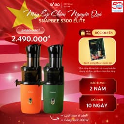 Thumbnail Máy Ép Chậm Nguyên Quả SNAPBEE S300 Elite_Ép Siêu Kiệt Bã 98%_Tháo Lắp Đơn Giản [Snap Kitchen] 1