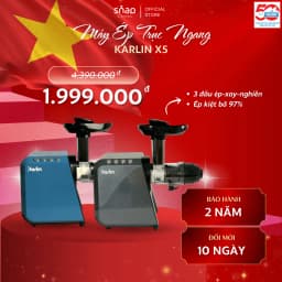 Thumbnail Máy Ép Chậm Trục Ngang KARLIN X5_Máy Ép Nguyên Quả Siêu Kiệt Bã 97%_Ép Xay Đa Năng [Snap Kitchen] 1