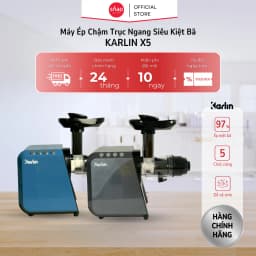 Thumbnail Máy Ép Chậm Trục Ngang KARLIN X5_Máy Ép Nguyên Quả Siêu Kiệt Bã 97%_Ép Xay Đa Năng [Snap Kitchen] 2