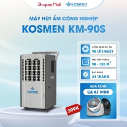 Thumbnail Máy Hút Ẩm Công Nghiệp Kosmen KM-90S Dung Tích Bình Nước 8L - Hàng Chính Hãng Bảo Hành 24 Tháng 1