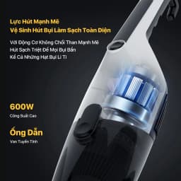 Thumbnail Máy hút bụi cầm tay Deerma DX120C lực hút 16000pa, công suất 600W phiên bản mới 2025 - Bảo hành 12 tháng 3