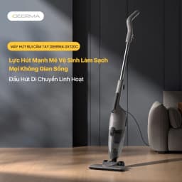Thumbnail Máy hút bụi cầm tay Deerma DX120C đen lực hút 16000pa, công suất 600W phiên bản mới 2025 - Bảo hành 12 tháng 2