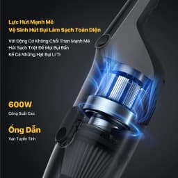 Thumbnail Máy hút bụi cầm tay Deerma DX120C đen lực hút 16000pa, công suất 600W phiên bản mới 2025 - Bảo hành 12 tháng 4