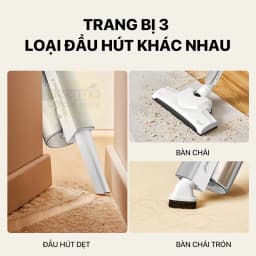 Thumbnail Máy hút bụi cầm tay Deerma DX700 lực hút 15000Pa kèm 3 đầu hút đa năng - Bảo hành 12 tháng 4