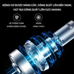 Thumbnail Máy hút bụi cầm tay không dây Deerma VC20 Plus kèm 3 đầu hút đa năng, thiết kế gọn nhẹ - Bảo hành 12 tháng 3