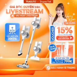 Thumbnail Máy Hút Bụi Cầm Tay Không Dây MASUTO Gia Đình Lực Hút 30kPa 2 Lõi Lọc Bụi Mịn HEPA Máy Hút Bụi Giường Nệm Sofa Xe Hơi 1