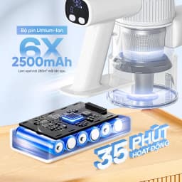 Thumbnail Máy Hút Bụi Cầm Tay Không Dây MASUTO Gia Đình Lực Hút 30kPa 2 Lõi Lọc Bụi Mịn HEPA Máy Hút Bụi Giường Nệm Sofa Xe Hơi 2