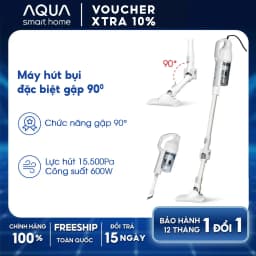 Thumbnail Máy hút bụi gập Aqua CCXL8R đặc biệt đầu gập 90 độ, lực hút 15500Pa - Bảo hành 12 tháng 1