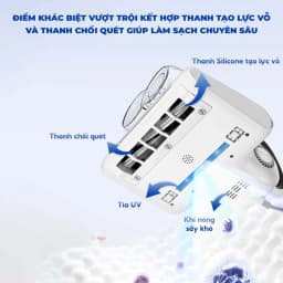 Thumbnail Máy hút bụi giường nệm Aqua CMP105R 14,000Pa hút được tóc, hạt, bụi mịn, có tia UV, sấy nóng 56 độ 2