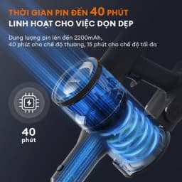 Thumbnail Máy hút bụi không dây lực hút li tâm GAABOR VCL10E-BK01A dòng DEEP SEA cao cấp, pin Lithium tháo rời 3