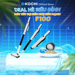 Thumbnail Máy hút bụi không dây siêu nhẹ KOCHI F100 - Gọn nhẹ tự đứng, chỉ 1.2Kg - Siêu mạnh 15,000pa - Động cơ BLDC êm ái 1