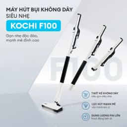 Thumbnail Máy hút bụi không dây siêu nhẹ KOCHI F100 - Gọn nhẹ tự đứng, chỉ 1.2Kg - Siêu mạnh 15,000pa - Động cơ BLDC êm ái 2