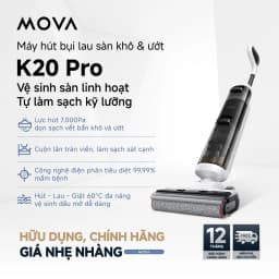 Thumbnail Máy hút bụi lau nhà khô và ướt đa năng Mova K20 Pro | Không dây | Giặt nóng 60℃ - Hàng chính hãng - Bảo hành 12 tháng 2