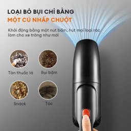 Thumbnail Máy hút bụi ô tô cầm tay GAABOR GVCC-M4A2 màu đen lực hút mạnh 4500pa dây nguồn dài 4.5m 3
