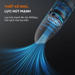 Thumbnail Máy hút bụi ô tô cầm tay GAABOR GVCC-M4A2 màu đen lực hút mạnh 4500pa dây nguồn dài 4.5m 4