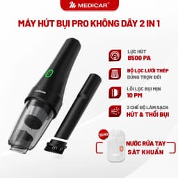 Thumbnail Máy hút bụi & thổi bụi cầm tay không dây đa năng Medicar siêu mạnh 8500PA, hút bụi mịn ổ tô 10PM 1