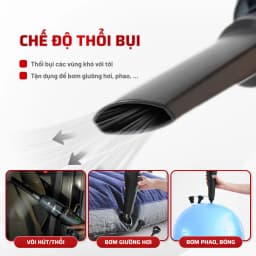 Thumbnail Máy hút bụi & thổi bụi cầm tay không dây đa năng Medicar siêu mạnh 8500PA, hút bụi mịn ổ tô 10PM 3