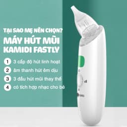 Thumbnail Máy Hút Mũi Kamidi Fastly Hút Êm Dịu Nhẹ Nhàng Tích Hợp Nhạc Cho Bé 3