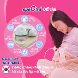 Thumbnail Máy Hút Sữa Rảnh Tay Không Dây Spectra Wearable (Bảo hành 24 tháng) 3