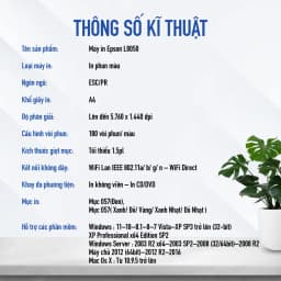 Thumbnail Máy In Epson Ecotank L8050 Thiết Kế Nhỏ Gọn In 6 Màu Mực Độ Phân Giải Cao 3