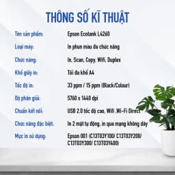 Thumbnail Máy In Phun Màu Đa Năng Epson EcoTank L4260 (Bao Gồm Bộ Mực Chính Hãng Đi Kèm) 3