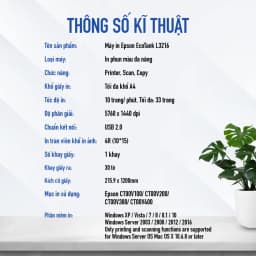 Thumbnail Máy In Phun Màu Đa Năng Epson EcoTank L3216 (Bao Gồm Bộ Mực Chính Hãng Đi Kèm) 2