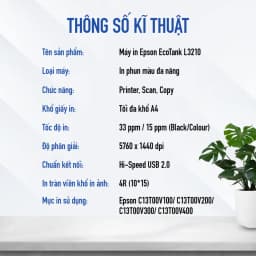 Thumbnail Máy In Phun Màu Epson L3210 Công Nghệ Tản Nhiệt Giúp Tiết Kiệm Điện Năng 3