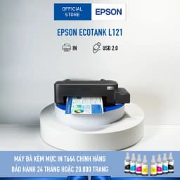 Thumbnail Máy In Phun Màu Đơn Năng Epson EcoTank L121 (Bao Gồm Bộ Mực Chính Hãng Đi Kèm) 2