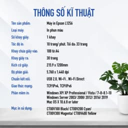 Thumbnail Máy In Phun Màu Đơn Năng Epson EcoTank L1256 (Bao Gồm Bộ Mực Chính Hãng Đi Kèm) 2