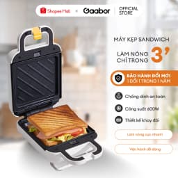 Thumbnail Máy kẹp sandwich GAABOR SM60M-WH01A công suất 600W thiết kế chống dính nướng bánh mì, rán trứng, nướng thịt tiện dụng 2