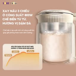 Thumbnail Máy Làm Sữa Hạt Bear 1L Máy Xay Nấu Đa Năng Công Nghệ Xay 3 Chiều, Máy Xay Làm Sữa Hạt, Máy Xay Hạt Làm Sữa SB-SH09Q 4