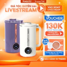 Thumbnail Máy làm sữa hạt Masuto 1L xay các loại hạt siêu nhuyễn mịn chống trào, bảo hành 12 tháng LIVE 1