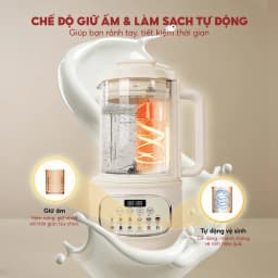 Thumbnail Máy làm sữa hạt thủy tinh Masuto MSPLUS, dung tích 1,2L chống dính, 12 chế độ nấu thông minh 3