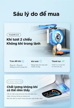 Thumbnail Máy lạnh Inverter TCL FreshIN series 2.0 TAC-10CSD/FBI 3