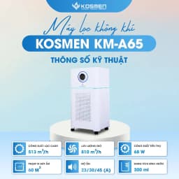 Thumbnail Máy Lọc Không Khí Kosmen KM-A65 Lọc Bằng Ion âm - Hàng Chính Hãng BH 24 Tháng 2