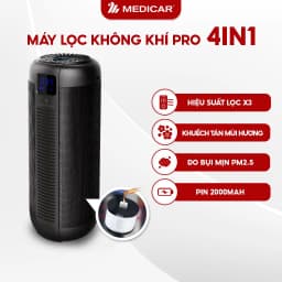 Thumbnail Máy lọc không khí ô tô kết hợp tinh dầu Medicar Pro V2 đa năng 4in1, màng lọc Hepa 13 diệt khuẩn UVC 1