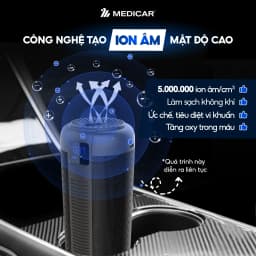Thumbnail Máy lọc không khí ô tô kết hợp tinh dầu Medicar Pro V2 đa năng 4in1, màng lọc Hepa 13 diệt khuẩn UVC 4