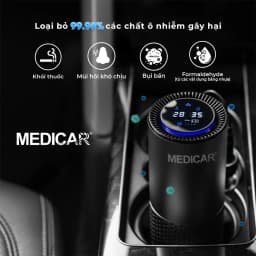 Thumbnail Máy lọc không khí ô tô Medicar lọc bụi mịn, tạo ion âm diệt khuẩn khử mùi chống say xe cho xe hơi 2