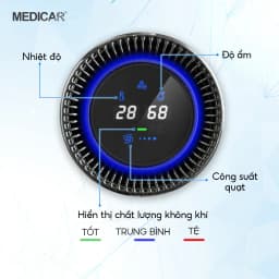 Thumbnail Máy lọc không khí ô tô Medicar lọc bụi mịn, tạo ion âm diệt khuẩn khử mùi chống say xe cho xe hơi 4