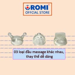 Thumbnail Máy massage cầm tay cắm điện 3 đầu 2 cấp độ OROMI OMR-615 - Bảo hành chính hãng 2 năm 2