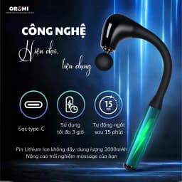 Thumbnail Máy Massage Cầm Tay Cao Cấp OROMI ORM-099 - Dụng Cụ Mát-Xa Thiết Kế Cong, Mát Xa Chuyên Nghiệp 2