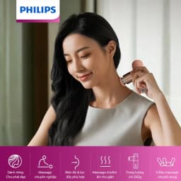 Thumbnail Máy Massage Cầm Tay PHILIPS 3302G-thiết kế dành riêng cho phái đẹp,massage và chườm ấm 2 trong 1 1