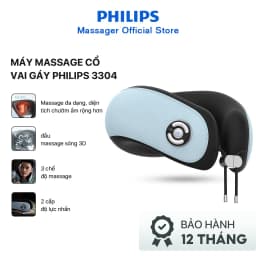 Thumbnail Máy Massage Cổ Vai Gáy PHILIPS 3304-đầu massage sóng 3D, chườm ấm cảm biến,3 chế độ massage 2