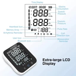 Thumbnail Máy đo huyết áp bắp tay kết nối bluetooth điện thoại Jumper JPD-HA121 3