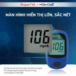 Thumbnail Máy Đo Đường Huyết On Call EZ II Kèm Hộp 25 Que Thử Đường Huyết [Bảo Hành Trọn Đời] 3